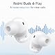 Redmi Buds 6 Play - In-Ear Kopfhörer, 36h Akkulaufzeit, 10mm Dynamik-Treiber mit 4 EQ-Einstellungen, AI-Geräuschunterdrückung für Anrufe, Bluetooth 5.4, Schnellladen für 3h Musik in 10 Minuten,White