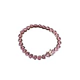 Rose Gold Tennis Bracelet Three-Claw Heart-Shaped Pink Zirconium Ladies Bracelet Men and Women Same