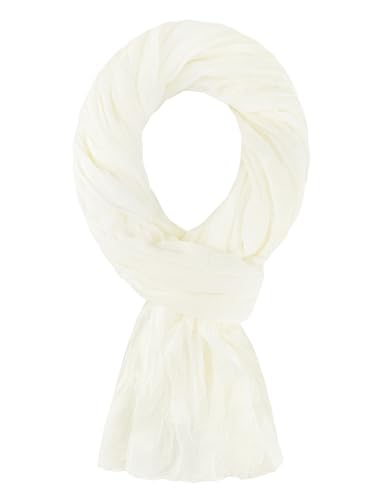 ALLEE DU FOULARD - Cheche, Écharpe, Chale Premium - Ivoire - 100% Coton - Taille 200 X 110 CM - Chèche Femme et Homme - Plus De 50 coloris Unis