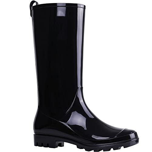 Image of Asgard Women's Tall Rain Boots Waterproof Knee High Rainboots Rubber Wellies