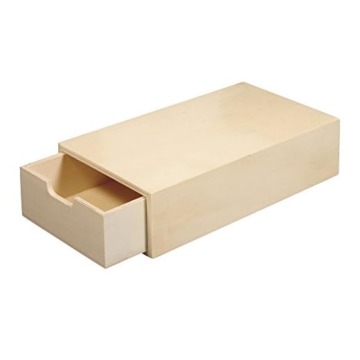 Rayher Caja madera compartimento interior extraíble, 20x10x5 cm, personalizable, 62601000