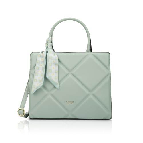 Image of Lavie Luxe Women's Quare25 Medium Debossed Satchel Handbag for Women | Satchel Bag for Work | Ladies purse | Stylish Shoulder Bag | Gift for Women