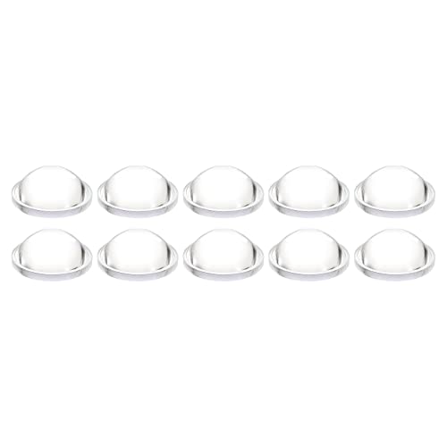 PATIKIL 直径17mm 高さ7.5mm フラットコンベックスレンズ アクリルLED光学コンベックスコンデンサーレンズ LED懐中電灯バイクヘッドランプ用 透明