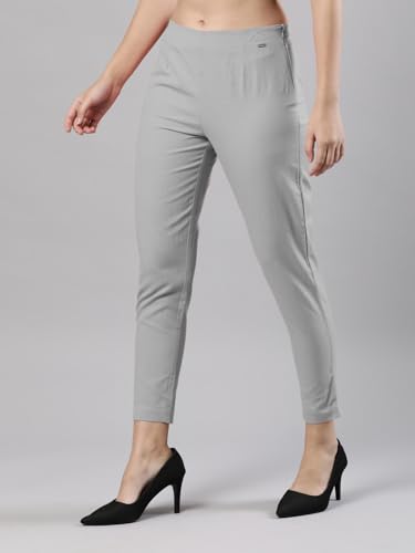 Image of Femmora Comfortable Fit Solid Straight Pant, Breathable Cotton Fabric with Side Zip Button Closure, for Women, Pack of 1