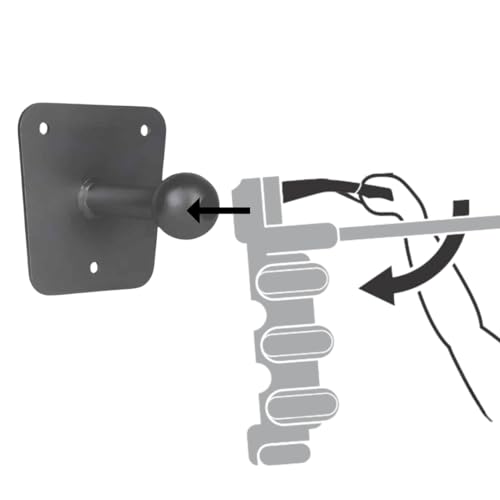 Wandhalterung für Fahrradträger inkl. Montage-Zubehör, Aufbewahrung für Radträger, universell passend, Atera, Thule usw. Halterung Heckträger/Anhänger aus Metall