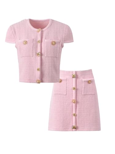 Women Elegant Short Sleeve Cardigan Tops Or Temperament Slim Mini Skirt