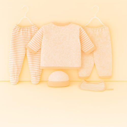 Image of New Born Baby Winter Wear Keep Warm Baby Clothes 5Pcs Sets Cotton Baby Boys Girls Unisex Baby Fleece /Falalen or Flannel Suit Infant New Born Night Suits