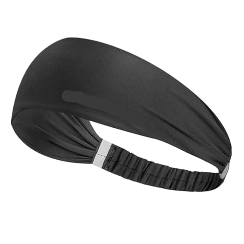 AWHZngE Sports Headband, Gym Headbands Outdoor Running, Basketball, Yoga, Sweat-Absorbent, Non-Slip and Breathable, High-Elastic Headband for Running, Yoga(Black)