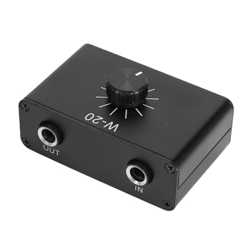 Control de volumen atenuador Dpofirs, mando de audio en línea de 1/4 pulgada 6.35mm, pasivo, aluminio, para micrófono e instrumento miniatura 5