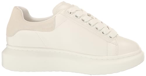 Steve Madden Women's Glacer Sneaker, White, 9.5