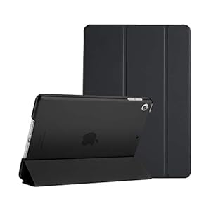 ProCase – Carcasa para iPad 10.2,carcasa para iPad de séptima generación 2019, con soporte delgado y carcasa rígida, carcasa protectora inteligente para iPad de séptima generación, 10.2 pulgadas, 2019 (A2197 A2198 A2200)., Negro