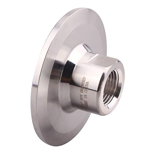 DERNORD Sanitary 2 Inch Tri Clamp to 3/8 Inch NPT Female Tri Clover (3/8" NPT Female (2 inch Tri-clamp))