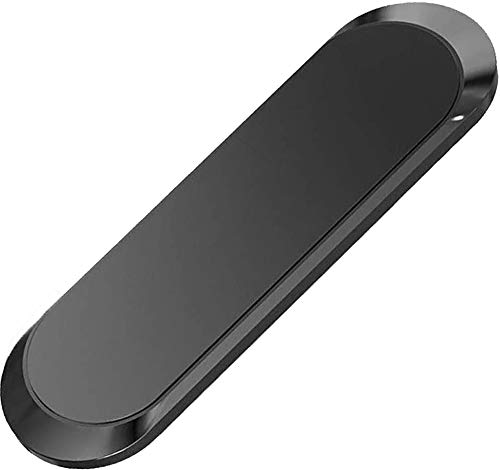 SALEX Black Magnetic Mount [1 Pack]. Flat Cell Phone Holder for Car Dashboard, Wall, Windshield. Stick on Universal Kit Compatible with GPS, Tablets, Smartphones, Knives, Keys, Spoons, Forks.