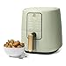 Beautiful 3 Qt Digital Air Fryer with TurboCrisp | 4-in-1 Air Fry Bake Roast Reheat | Touch-Activated Display | Non-Stick & Dishwasher-Safe | 1200 W Compact Countertop Cooker (Sage Green)
