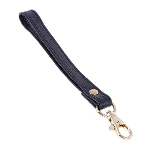 Tenlacum - Borsetta da Polso in Vera Pelle, con Cinturino da Polso Dark Blue