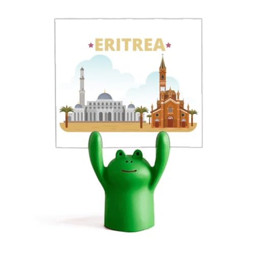 Support mémo grenouille château Érythrée déco salon et bureau