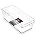 BINO Clear Plastic Storage Bin with Built-In Pull Out Handle - (Standard, Medium) - Storage Bins for Home, Kitchen, and Bath - Refrigerator, Freezer, Cabinet, Closet, Pantry Organization and Storage