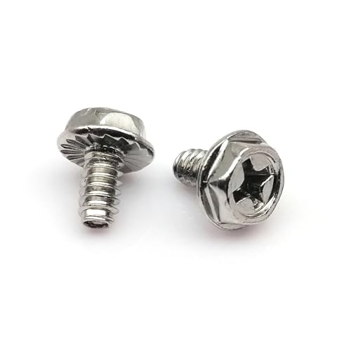 yaoqijie 25�� �u���b�N �V���o�[ 6#-32x5/6/8mm PC�P�[�X �d�� PSU �n�[�h�h���C�u �}�U�[�{�[�h �v���X �w�b�h �}�E���g �Œ�l�W DIY �R���s���[�^�[ B lasting(Silver,6-32x6mm)