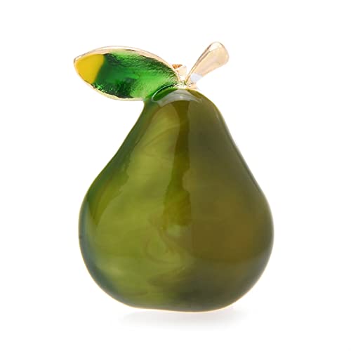 Brooche poire en émail pour femme accessoire élégant pour veste
