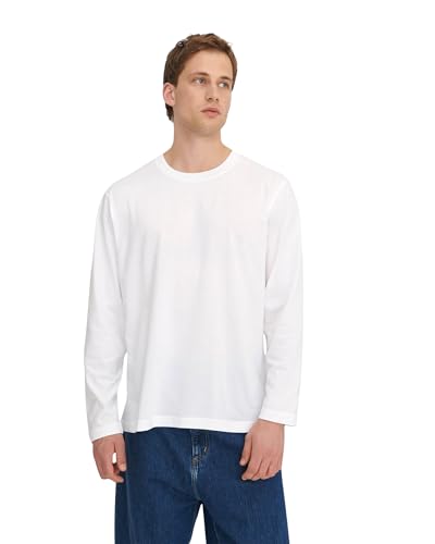 Men's True Boxy Fit Cotton Crewneck Long Sleeve Tee