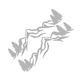 LAPYAPPE 2個 車用山脈と樹木のステッカー 耐水性で長持ち 車体装飾に おしゃれでクールなデザイン 簡単貼付け 車用デカール