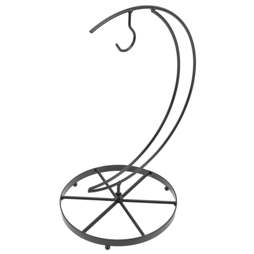 BESPORTBLE Multi-functional Solid Iron Banana Hanger Stand with Hook and Fruit Basket Stable Base Kitchen Organizer for Bananas Grapes and Fruit Storage Compact Design for Home Office and