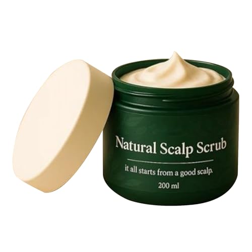 Scrub para el cabello, exfoliante de 200 g de escamas naturales, exfoliante de rescate de cabelludo anti-dandand-ruff y acondicionador de champú aclaratorio, limpieza profunda, actualización de