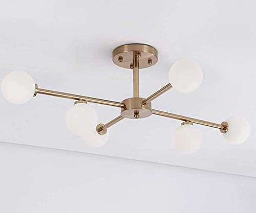 Lustre moderne minimaliste d'exception avec 6 globes en verre - 3