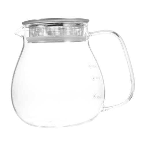 WEKADRIN Caffettiera Espresso Manuale in Vetro e Acciaio con Coperchio Caraffa Portatile per Caffè Profumato Design Robusto e Pratico per Uso Domestico