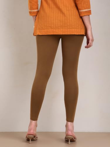Image of TWIN BIRDS Super Stretchable Cotton Elasthane Fabric Ankle Length Leggings for Women