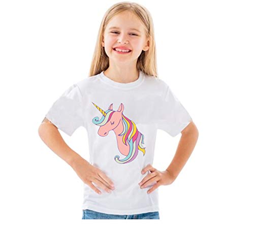 Image of FancyDressWale Unicorn Birthday Princess Dress for Girls Tutu Skirt, T-Shirt and Assorted Head Band