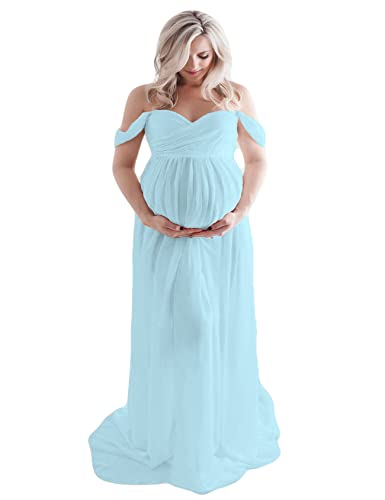Wamvp Mujer Embarazada Largos Vestido de Fiesta Faldas Fotográficas de Maternidad Apoyos De Fotografía Vestidos de Maternidad