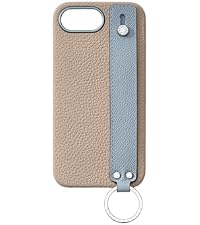 未使用　ボナベンチュラ iPhone17e/16eカバー グレージュ×ブルーリン Amazon.co.jp: 【ボナベンチュラ】(for iPhone 17e / 16e)ハンドル付き