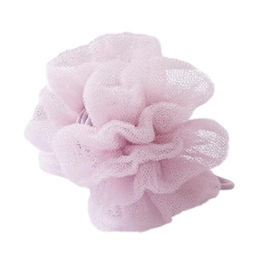 Shower Pouf and Back Scrubber Combo, Exfoliatings Washcloth Towel with Suction Cup, Deep Cleansing Bath Puff Ball for Skin Renew