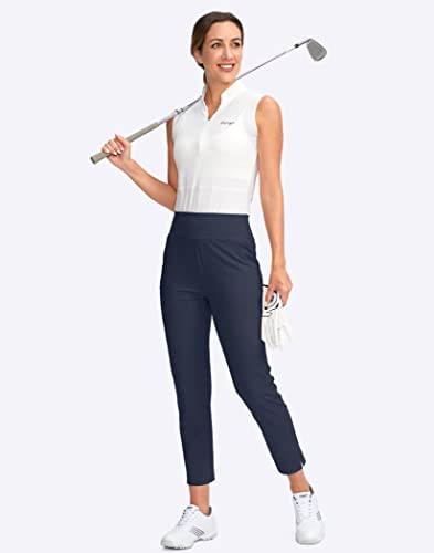 Image of YYV Women's Golf Pants High Waist Stretch Ankle Pants with Pockets