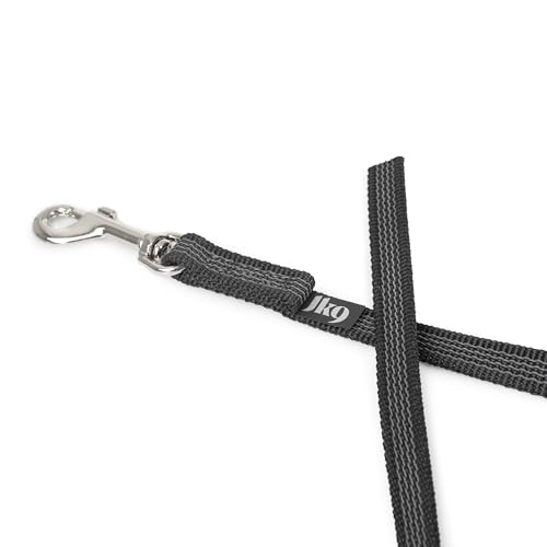 IDC Color & Gray gumierte Leine, 14 mm x 2 m ohne Schlaufe, Schwarz-Grau