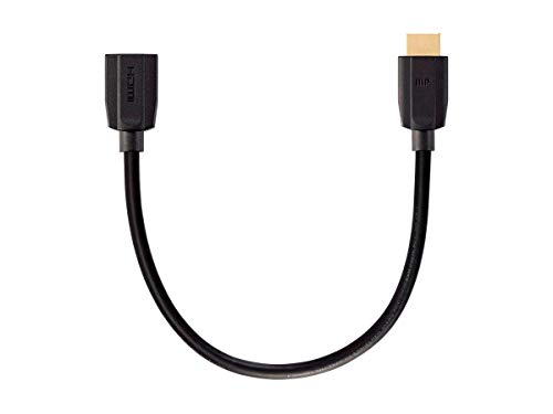 Monoprice High Speed HDMI Extension Cable - 48Gbps, Ultra 8K, Dynamic HDR, eARC, 1 Feet, Black - DynamicView Series by Monoprice - Image 2