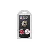 Team Golf NFL Tampa Bay Buccaneers Cap Clip With 2 Golf Ball Markers Golf Cap Clip with 2 Removable Double-Sided Enamel Magnetic Ball Markers, Attaches Easily to Hats