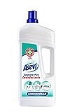 Poderoso limpiador desinfectante SIN LEJÍA que combina un gran poder de limpieza con la máxima eficacia bactericida, proporcionando a su vez un perfume fresco y una sensación de limpieza extraordinaria.