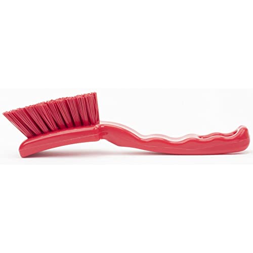 Image of SPARTA 41395EC05 Plastic Scrub Brush, Detail Brush, Kitchen Brush With Hanging Hole For Cleaning, 7 Inches, Red