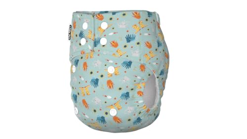 Image of Little Pea Adjustable Cloth Diaper for Babies (3 Months-3 Years) | Leak-Proof, Washable & Reusable | Includes 2 Diaper + 2 Absorbent Pad | Free Size (5-18 kg) | Pack of 2