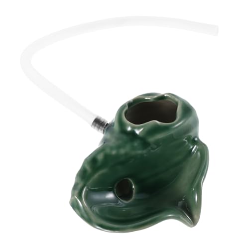 Garneck Outdoor Ceramic Pot Fountain Elegant Water Feature Decoration for Garden Patio Handmade Artistic Tabletop Waterfall for Aesthetic Home Decor