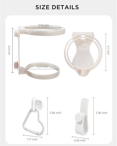 Image of Upgraded Cup Holder for Bogg Bag - Compatible with Stanley 30oz /40oz Tumblers, Bogg Bag Accessories Insert Hook Carabiner Keychain Holder Charms, Drink Holder Compatible with Bogg Bags (White)