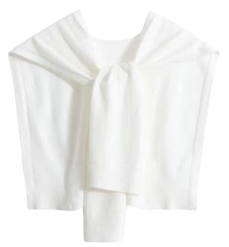 Womens Shawl Wraps Spun Yarn Knitted Shawl Fake Collar Cape Knotted Lightweight Outwear Sweater Shoulder Scarf 2024