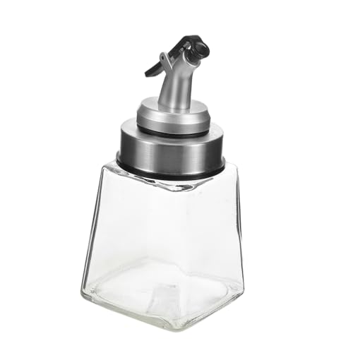 ULTECHNOVO botella de aceite de vidrio tarros de aceite para la cocina botellas de vidrio para salsas botellas de vinagre de aceite de viaje Accesorios de cocina Acero inoxidable Transparente