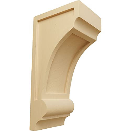 Ekena Millwork CORW05X06X12DIAL-CASE-4 Diane Recessed Wood Corbels, 4 3/4W x 6D x 12H, Alder