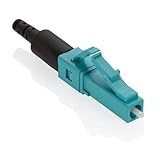 Leviton FASTCAM Pre-Polished Connector, LC 50/125μm L.O. Multimode, 49991-LLC, Aqua
