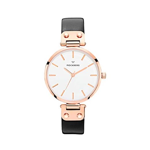 Mockberg Damer digital kvarts klocka med läder armband MO1001