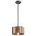 Kichler Lighting 42643DBK Elbur - One Light Convertible Pendant, Distressed Black Finish with Natural Maple Shade