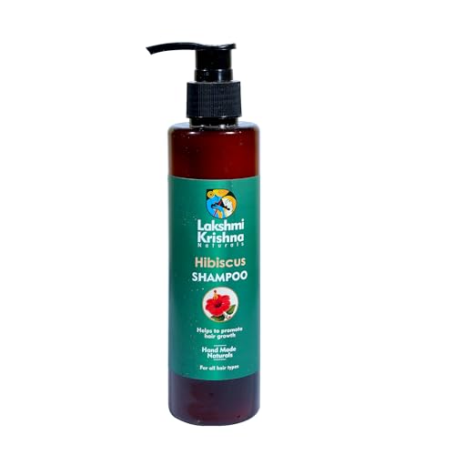 Image of Lakshmi Krishna Naturals Hibiscus Shampoo - 200 ml with Hibiscus, Lavender buds, Neem leaves || Shampoo - Nourish and Strengthen Hair ||
